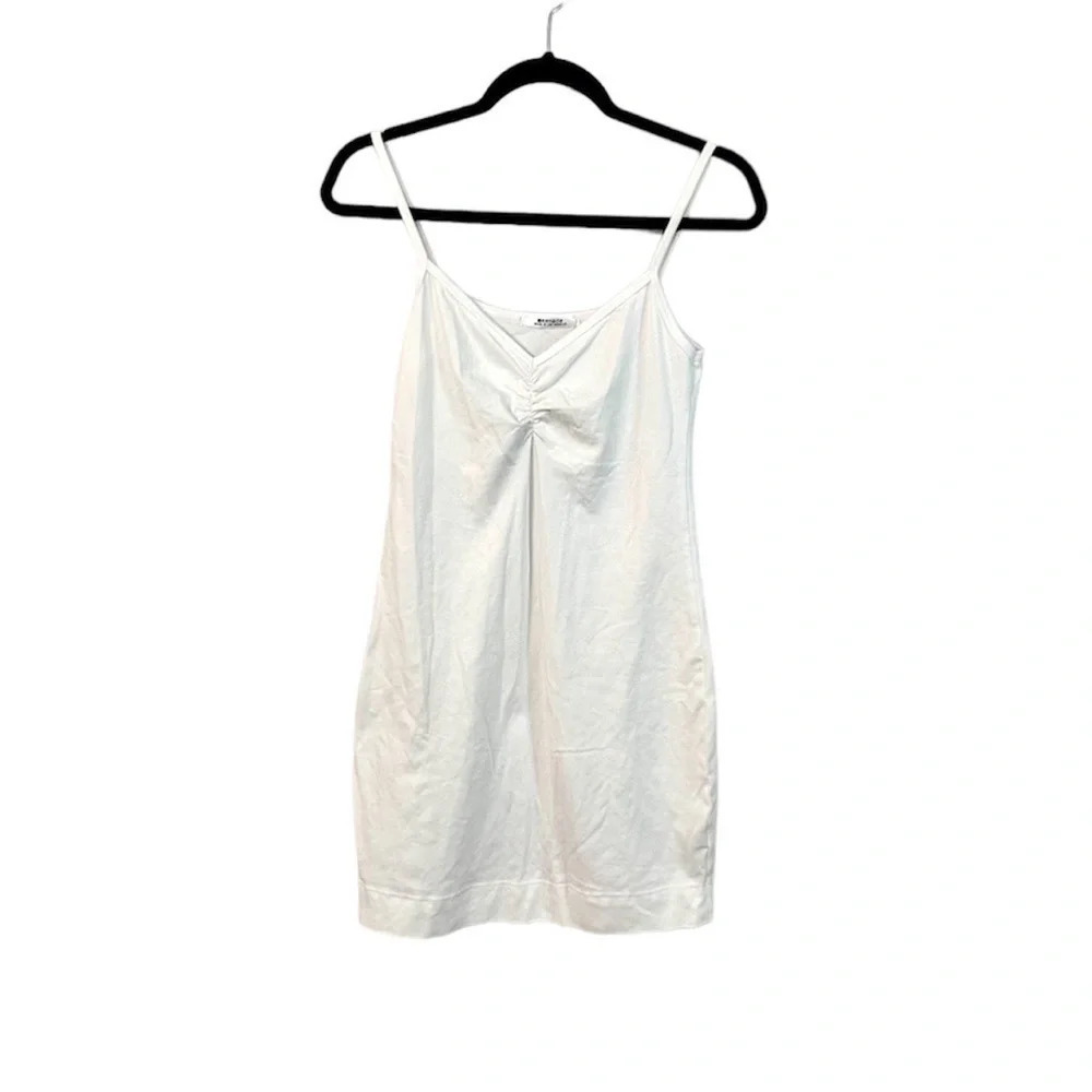 LAMade White Cami Tank Top V-Neck Mini Dress in White NWOT